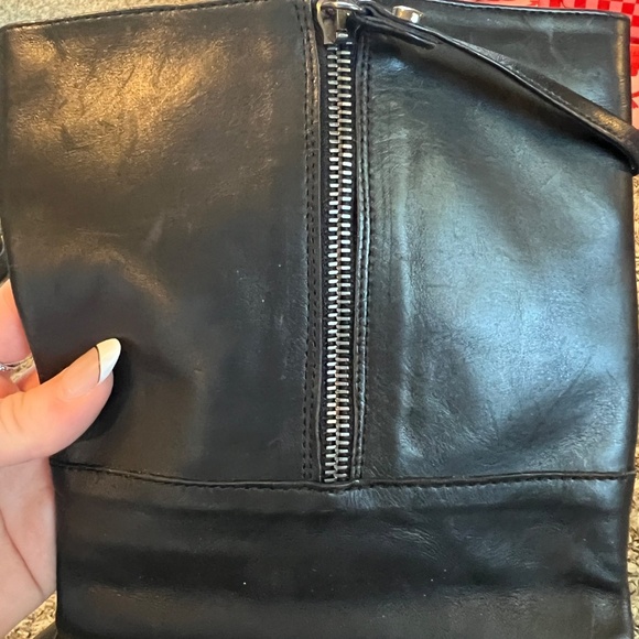 Stuart Weitzman black leather pull on zip mid calf boots size 6.5 - Picture 2 of 7